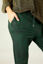 Forest Leatherette Stitch Jogger