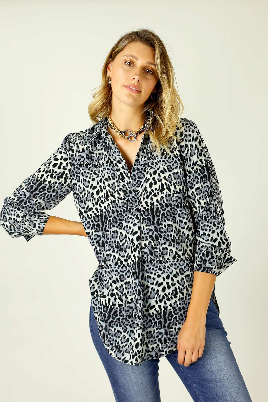 Blue Animal Nano Gatsby Shirt - SALE