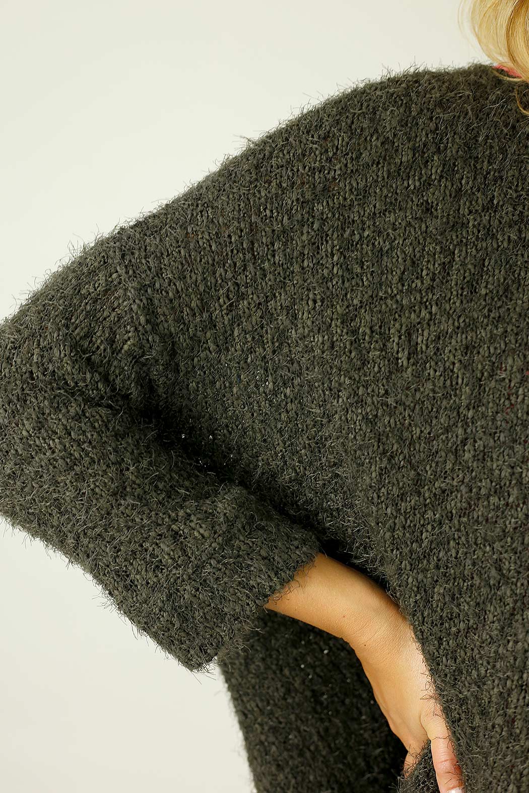 Khaki Fluffy Overtop - SALE