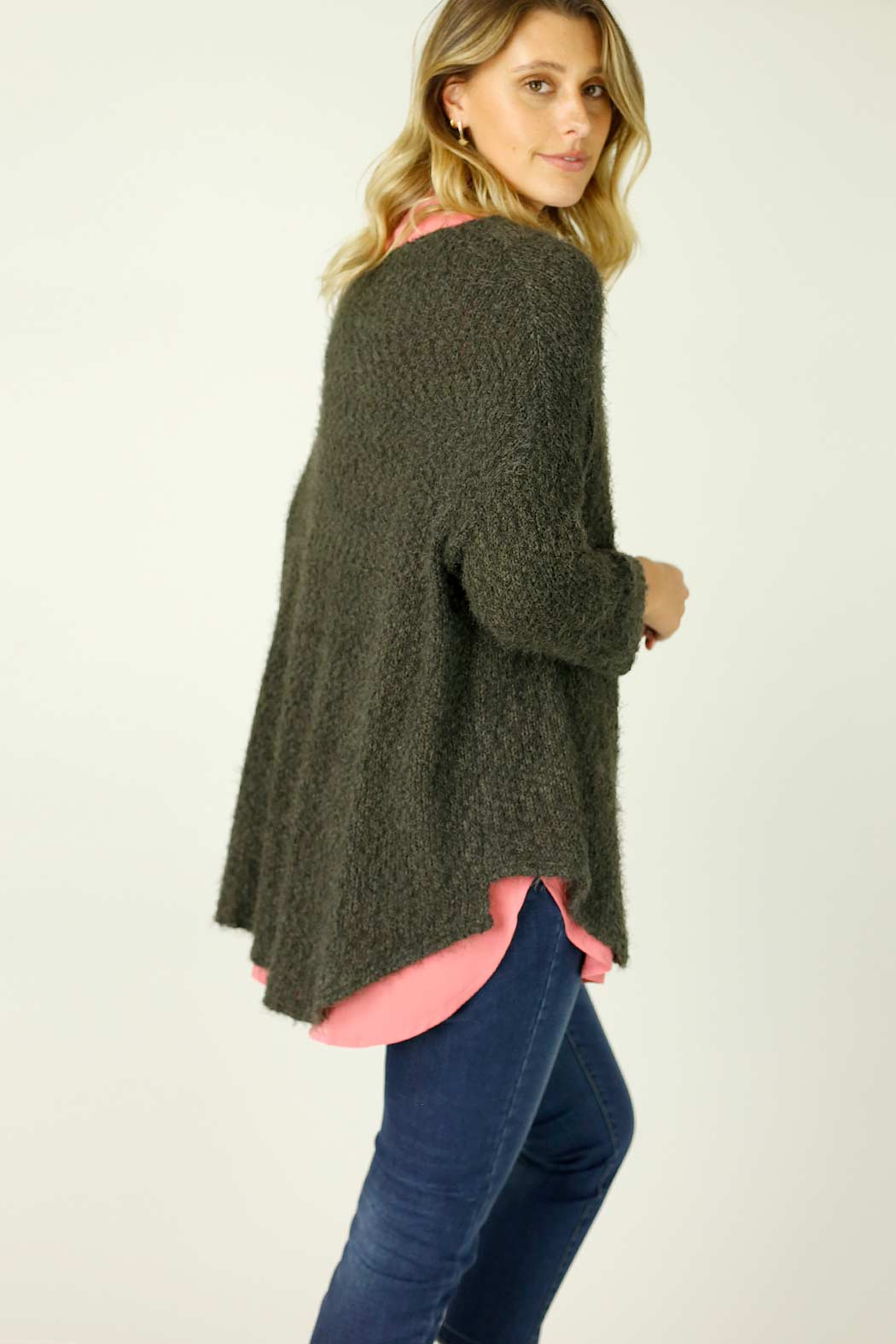 Khaki Fluffy Overtop - SALE