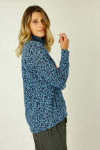 Blue Animal Jacquard Jumper