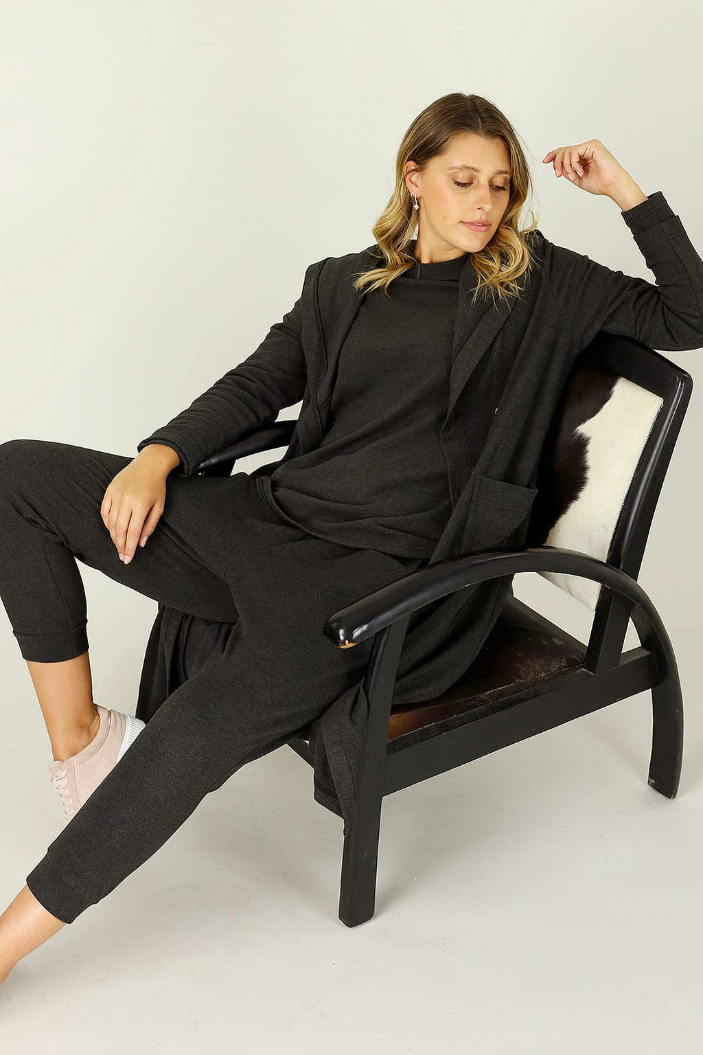 Charcoal Lounge Crew Neck Jumper - SALE
