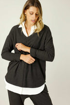 Charcoal Queen Jumper