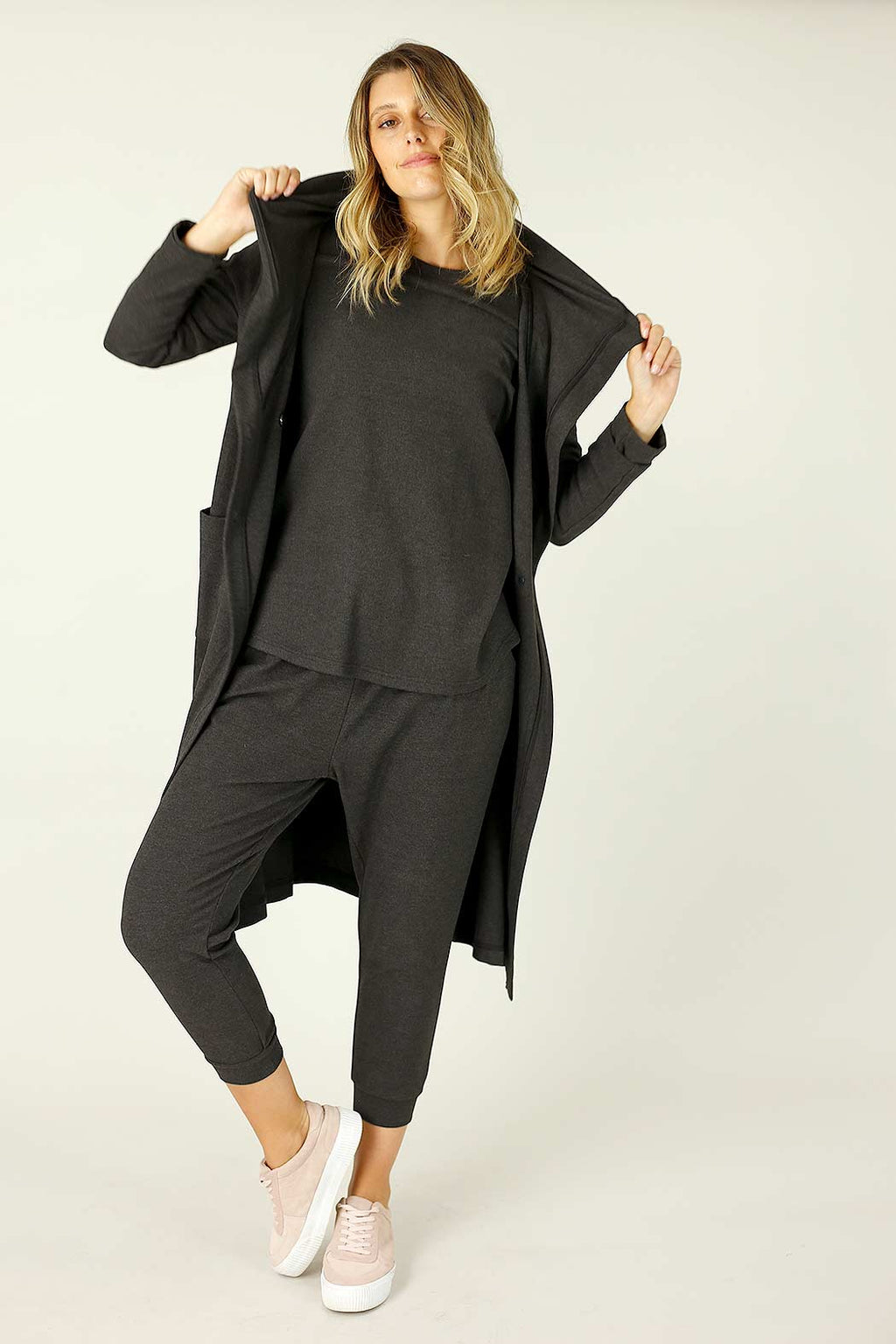 Charcoal Slouch Pant