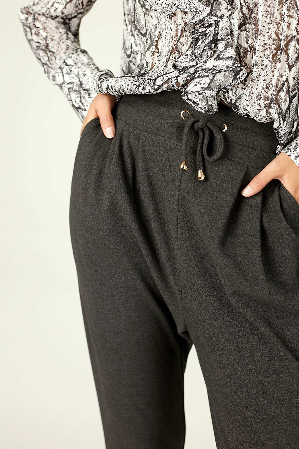 Charcoal Slouch Pant