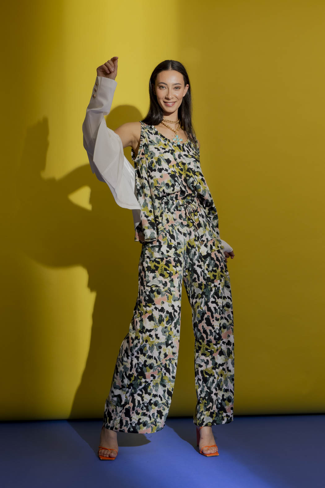Chartreuse Camo Classic Cargo Culottes Chartreuse Camo