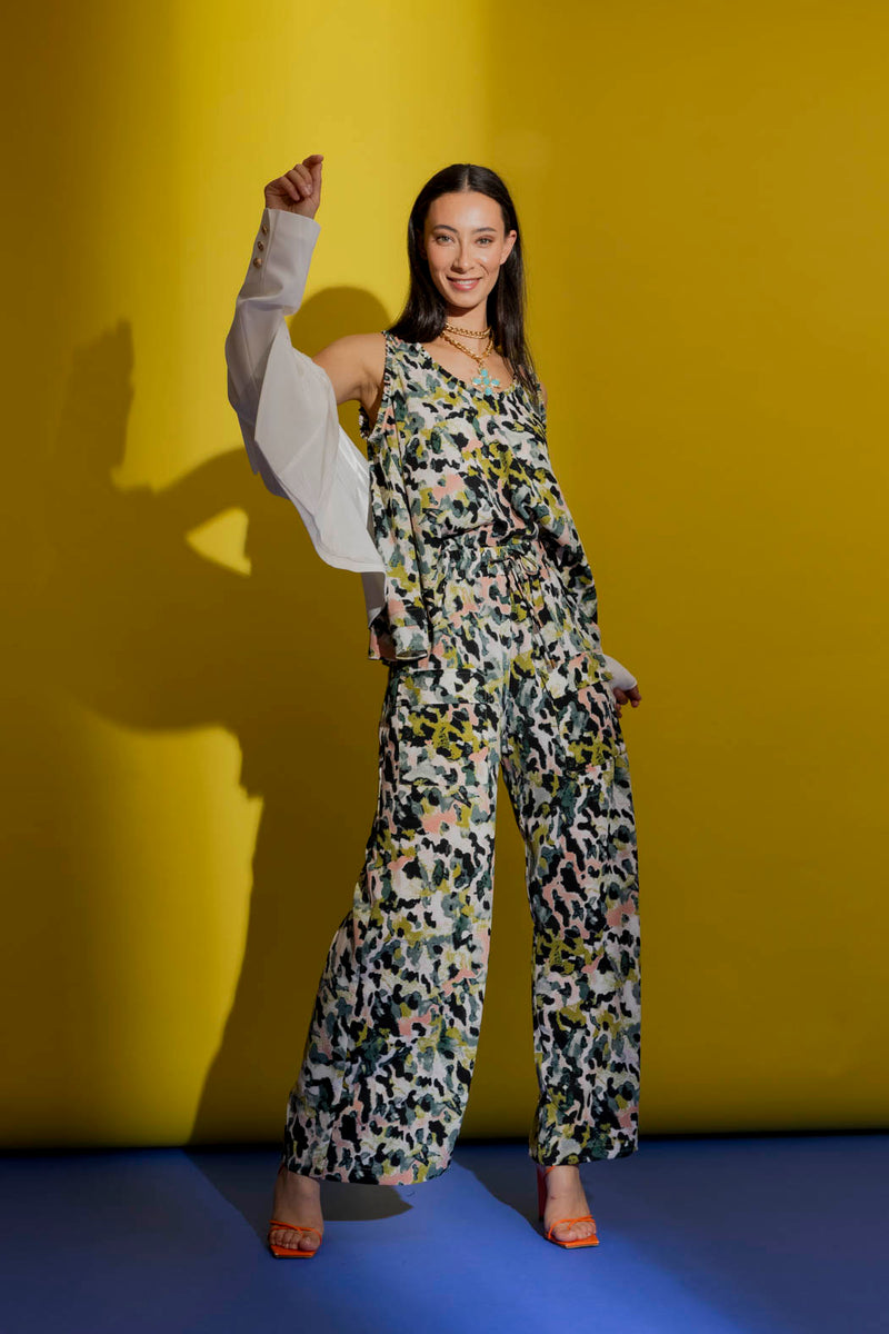 Chartreuse Camo Classic Cargo Culottes Chartreuse Camo