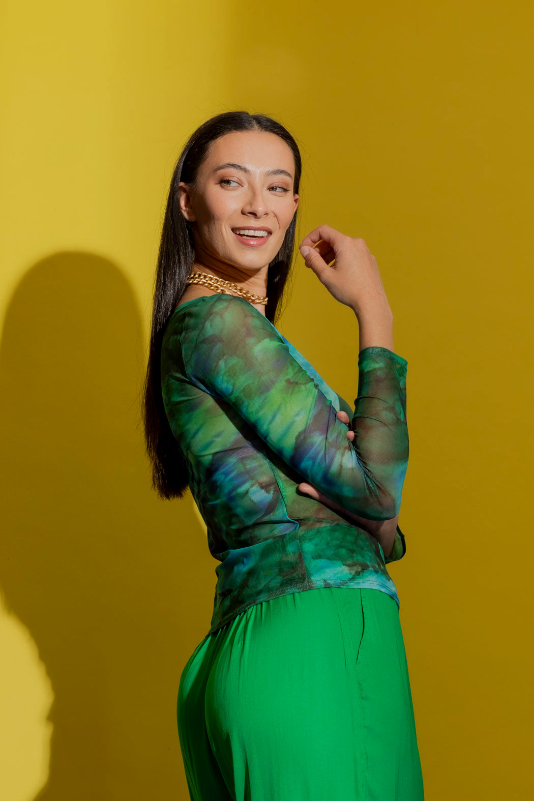 Green Mesh Top