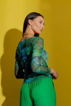 Green Mesh Top