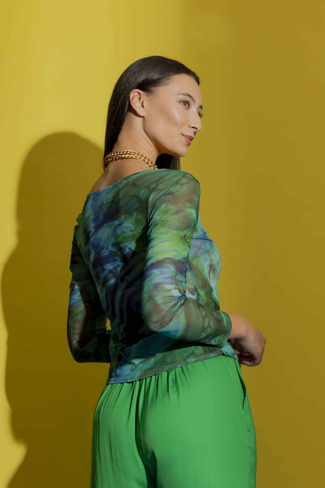 Green Mesh Top