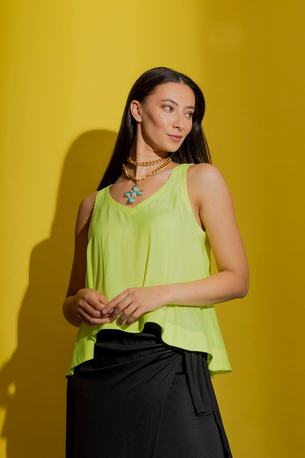 Neon Crop Bell Cami