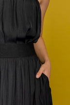 Black Silky Slip Skirt