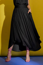 Black Silky Slip Skirt