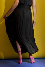 Black Silky Slip Skirt