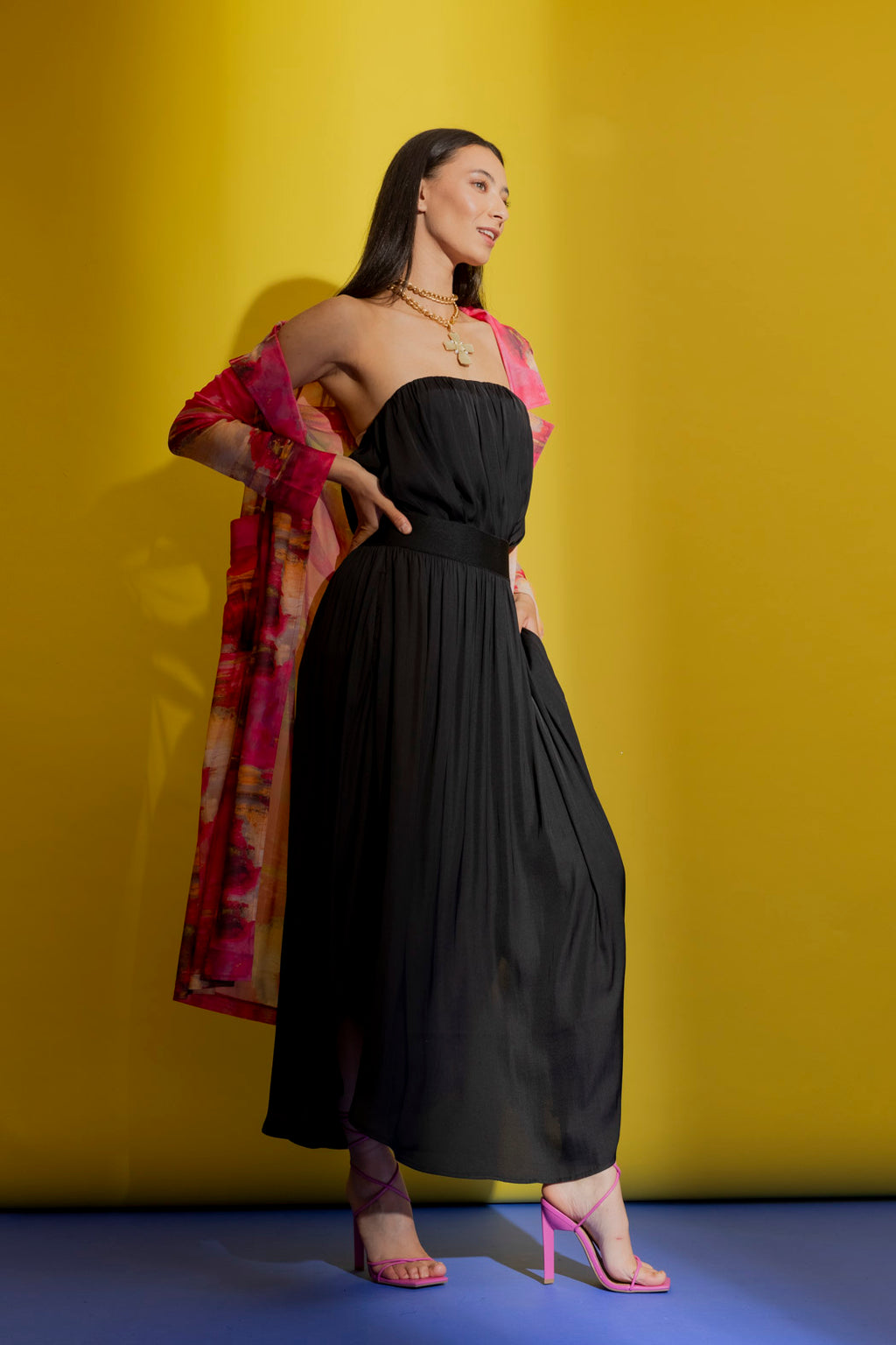 Black Silky Slip Skirt