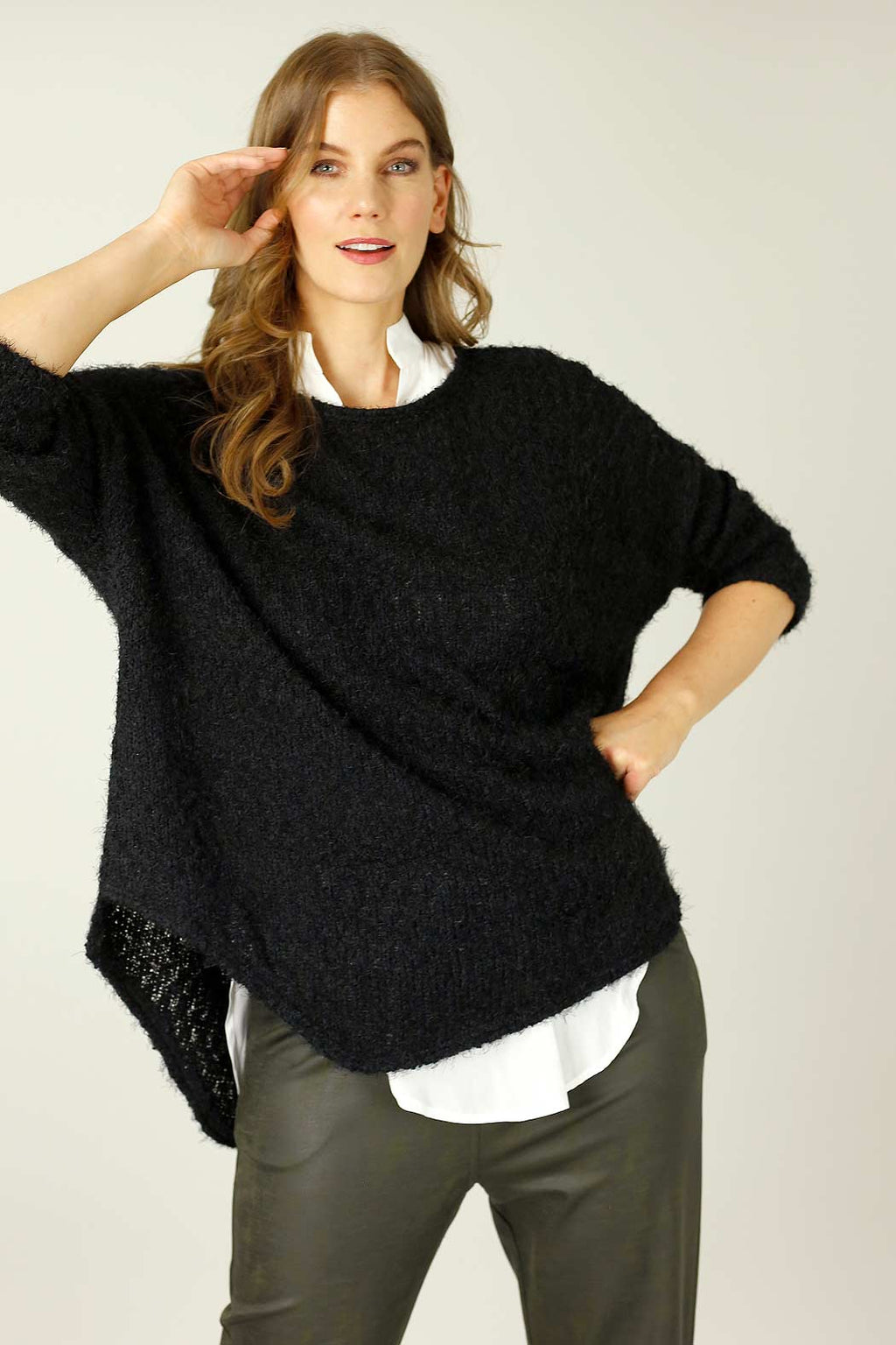 Black Fluffy Overtop - SALE