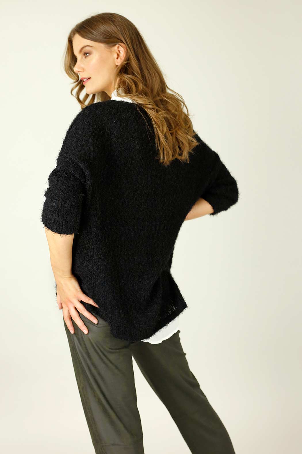 Black Fluffy Overtop - SALE