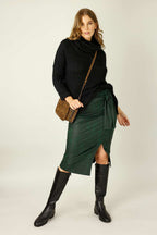 Black Fluffy Turtle Neck Jumper