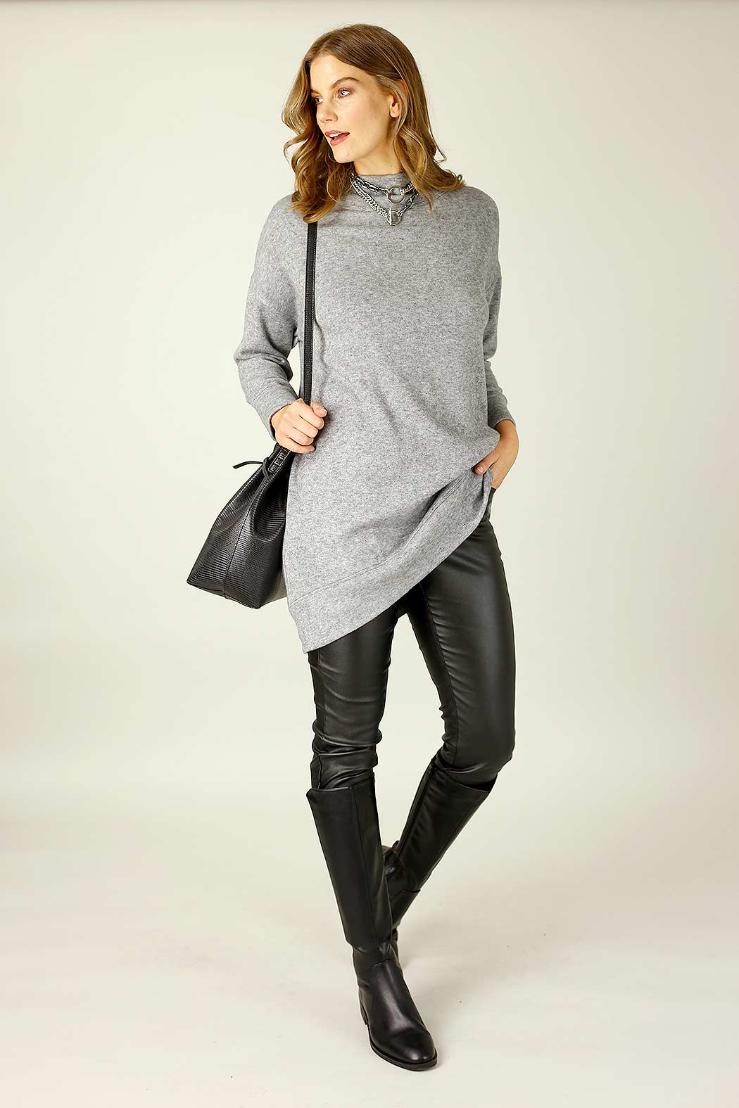 Grey Lux Oversized Dress - SALE