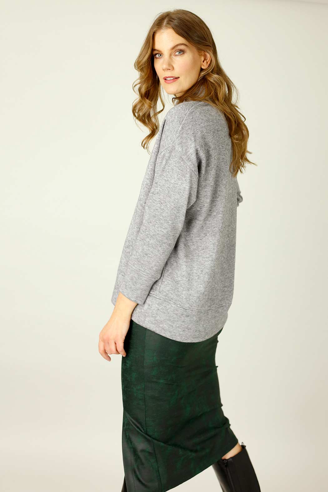 Grey Lux Oversized Jumper - SALE
