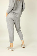 Grey Lux Drawstring Slouch Pant