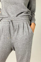 Grey Lux Drawstring Slouch Pant