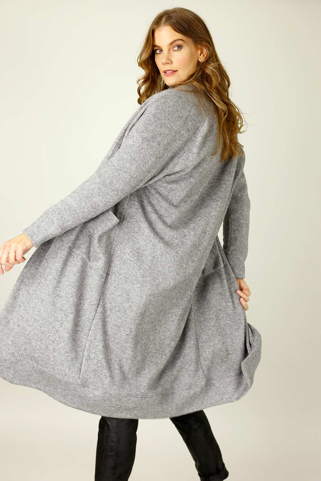 Grey Lux Raglan Cardi - SALE
