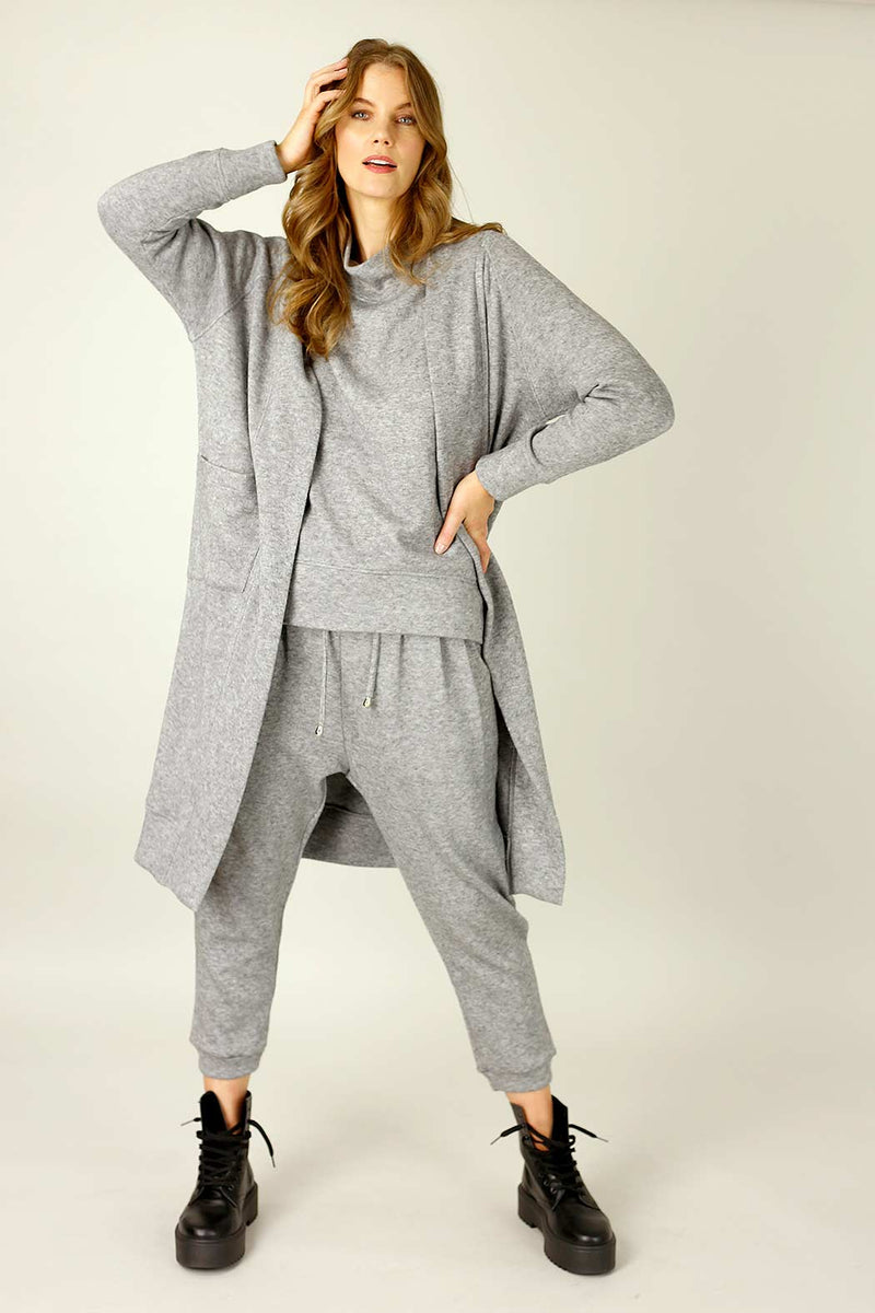Grey Lux Raglan Cardi - SALE