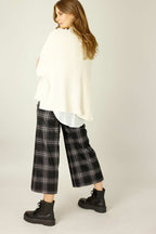 Ivory Velour Vee Neck Jumper - FINAL SALE