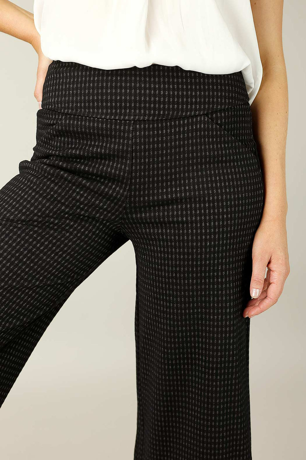 Black Grey Ponte Jet Culotte - SALE