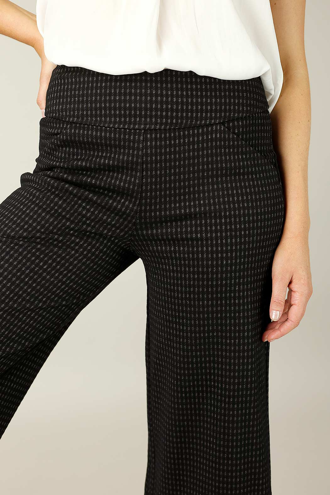Black Grey Ponte Jet Culotte - SALE