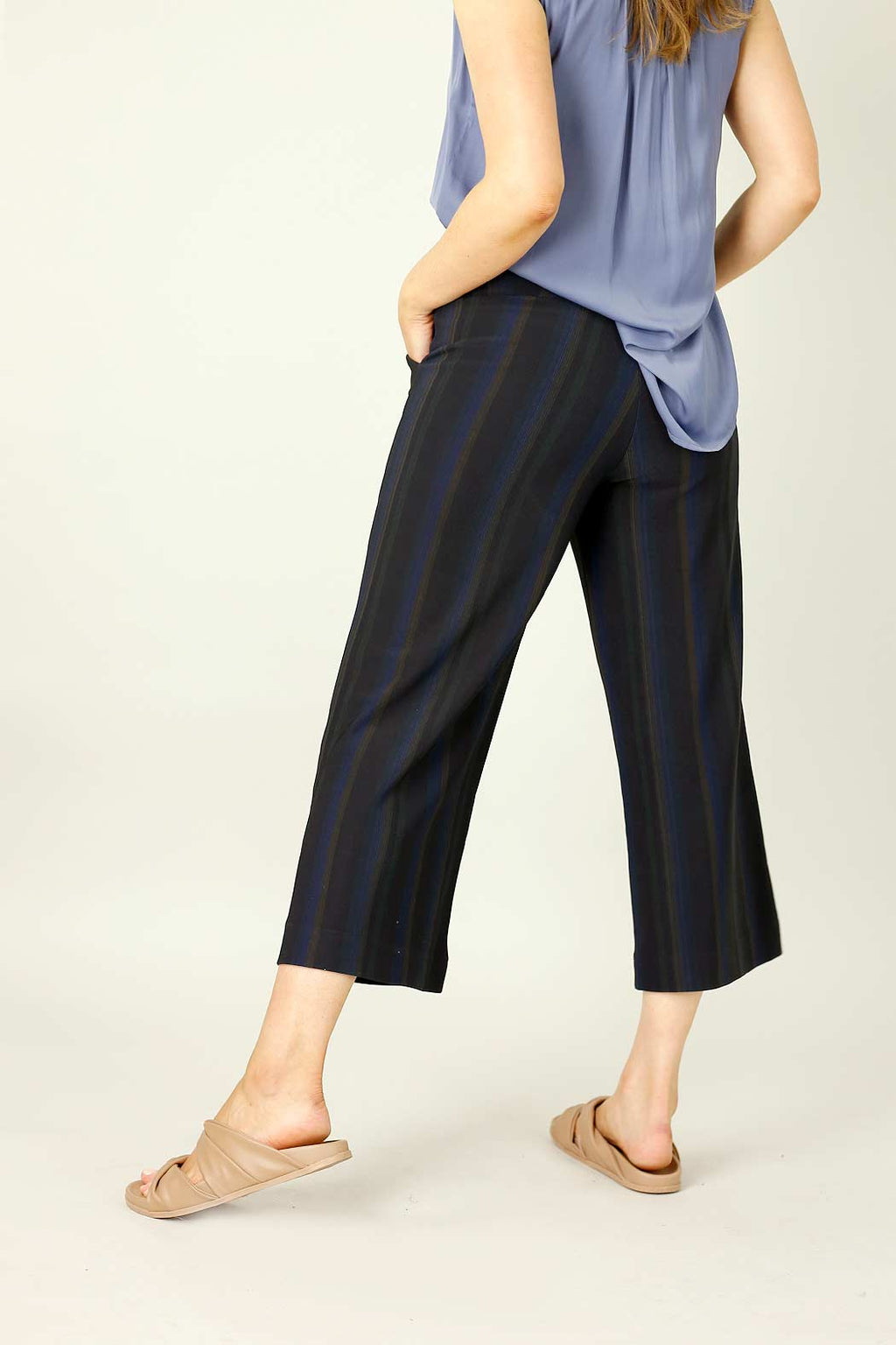 Dark Stripe Ponte Jet Culotte - SALE