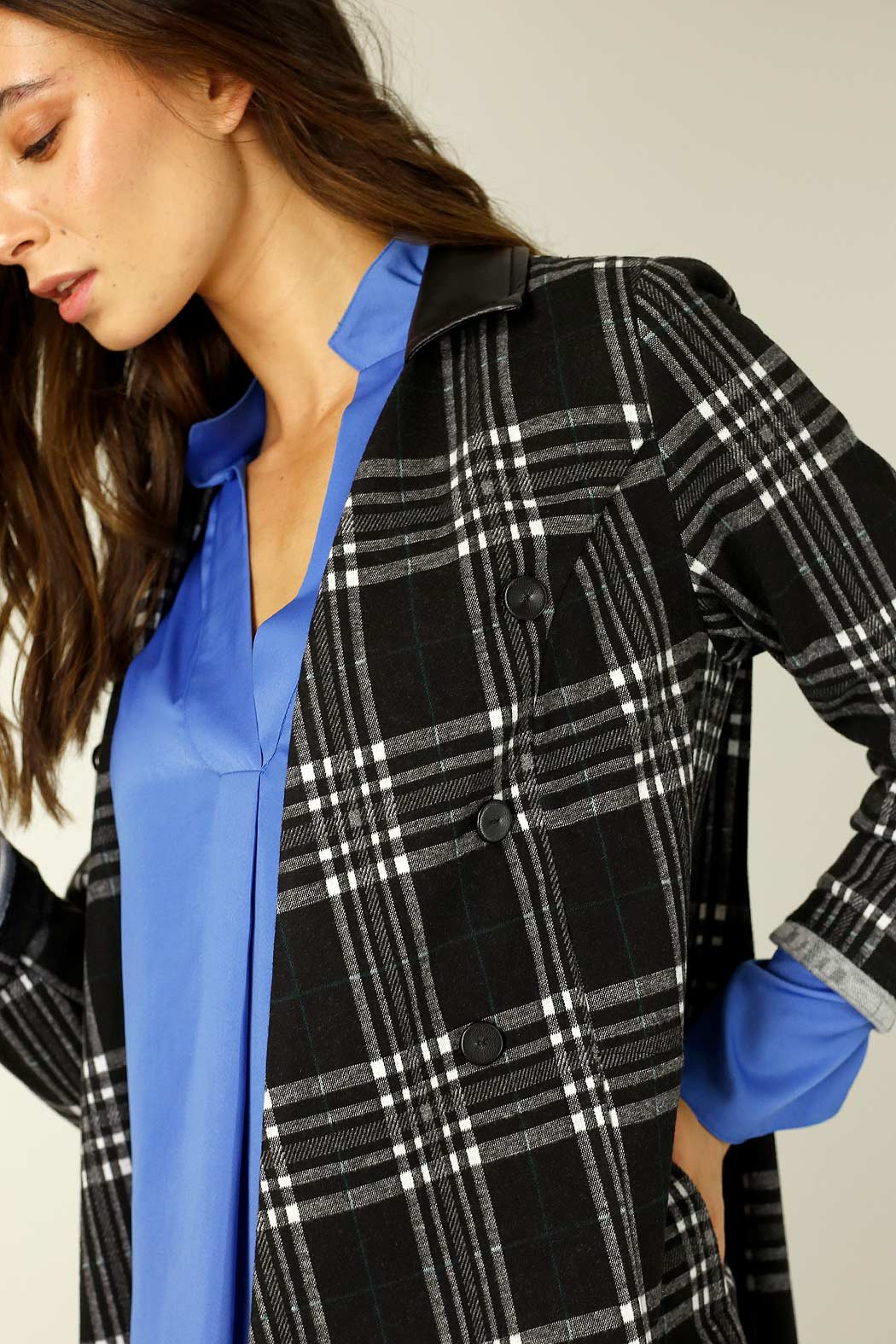 Black & White Check London Coat - SALE
