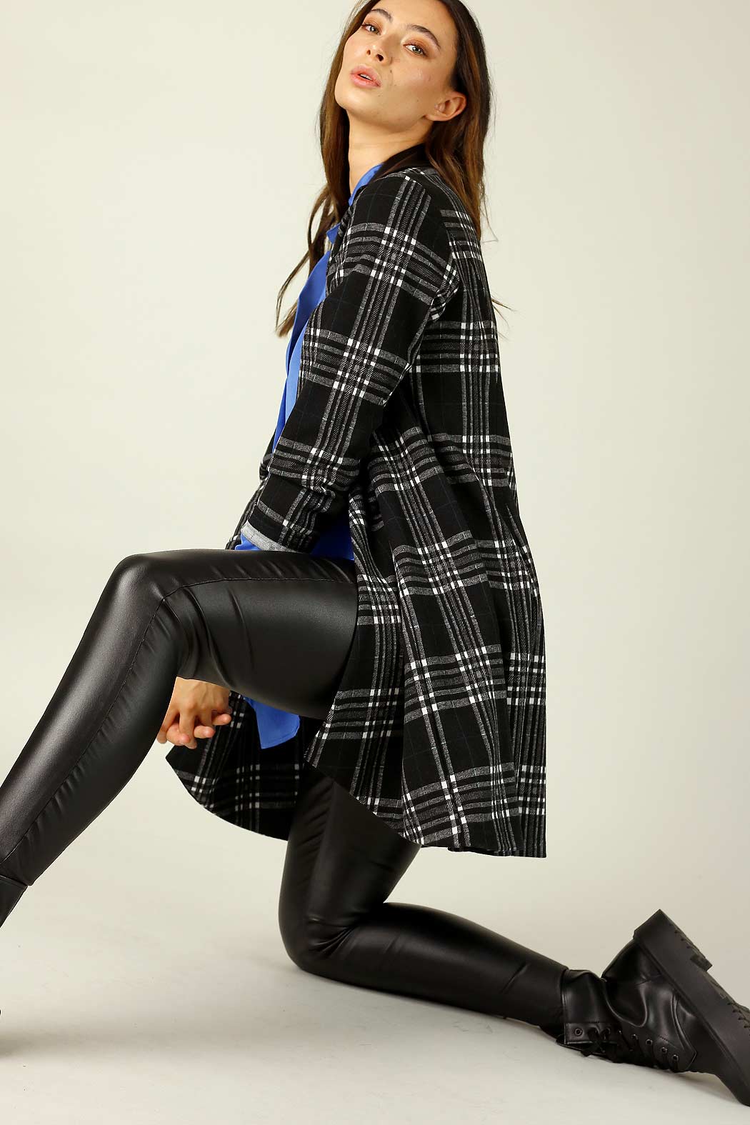 Black & White Check London Coat - SALE