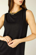 Black Woolly Crew Cami - SALE