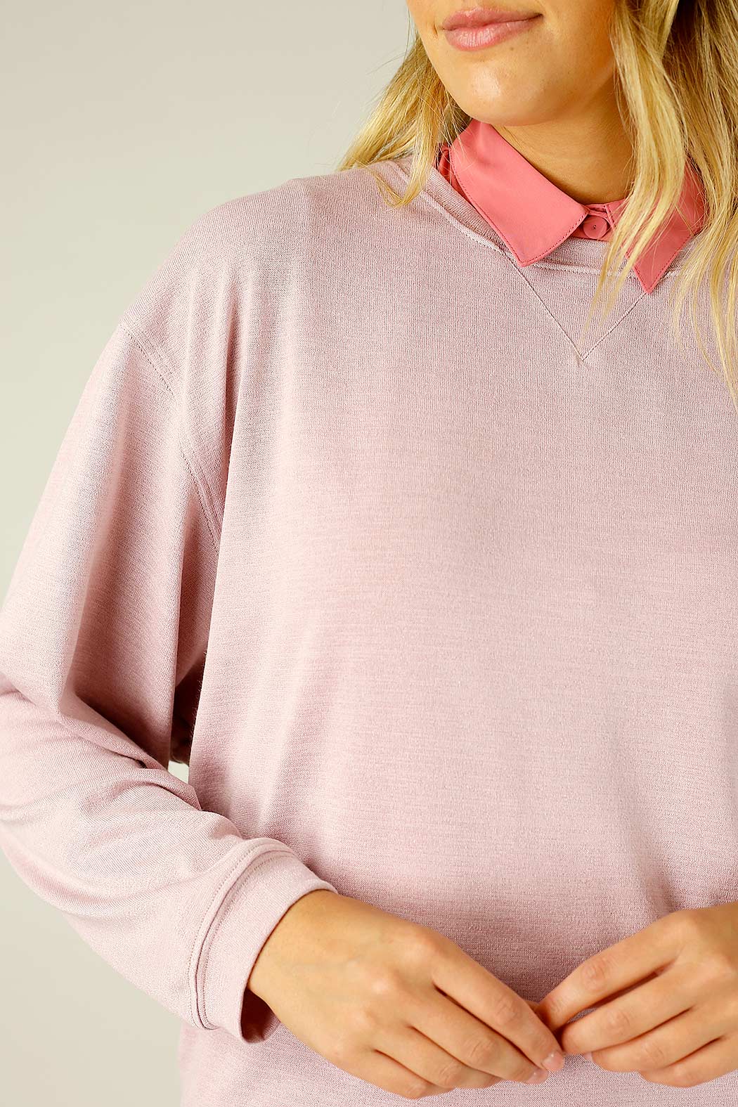 Light Pink Woolly Crew Jumper - FINAL SALE
