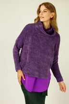 Purple Velour Turtle Neck