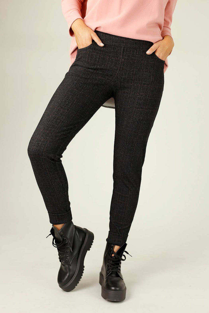 Charcoal Ponte Relaxed Slim Jean