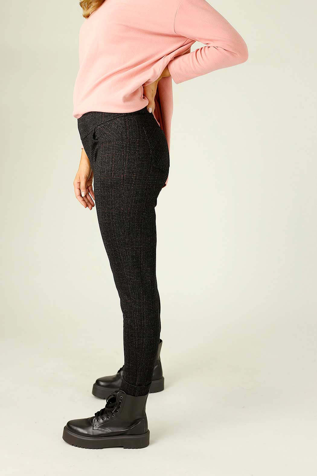 Charcoal Ponte Relaxed Slim Jean