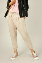 Beige Lux Slouch Pant