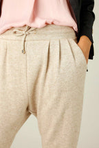 Beige Lux Slouch Pant