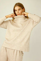 Beige Lux Oversized Jumper - FINAL SALE