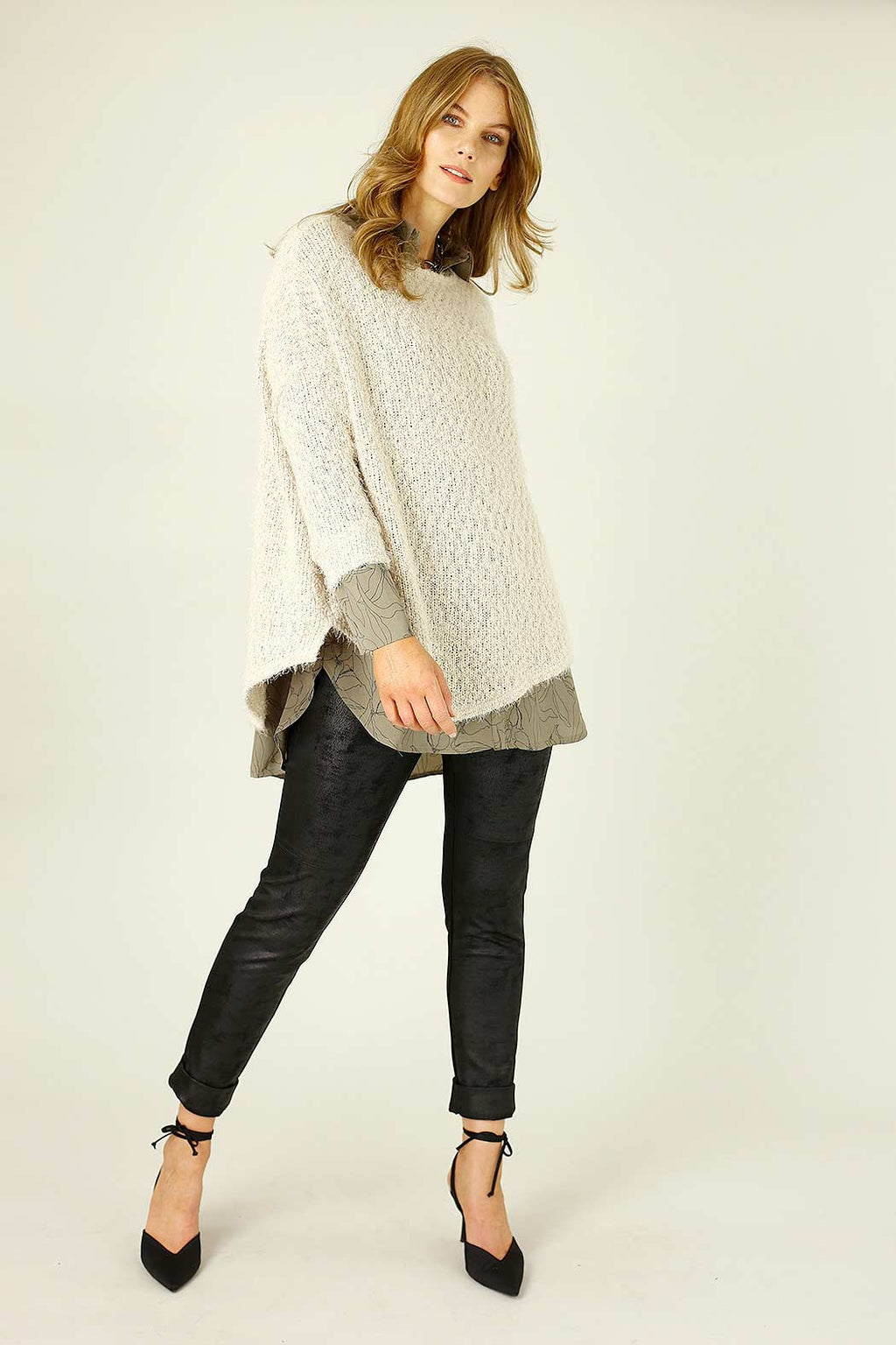 Mocha Floral Nano Waterfall Shirt - FINAL SALE