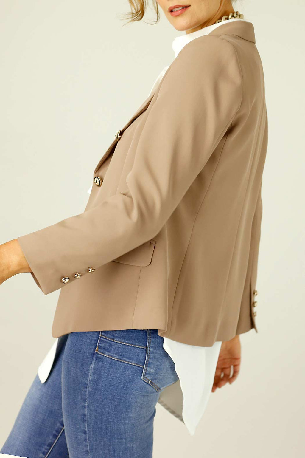 Latte Military Blazer - SALE