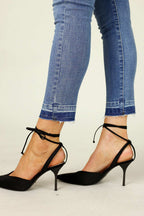 Chambray Raw Hem Booty Lift Jean - FINAL SALE