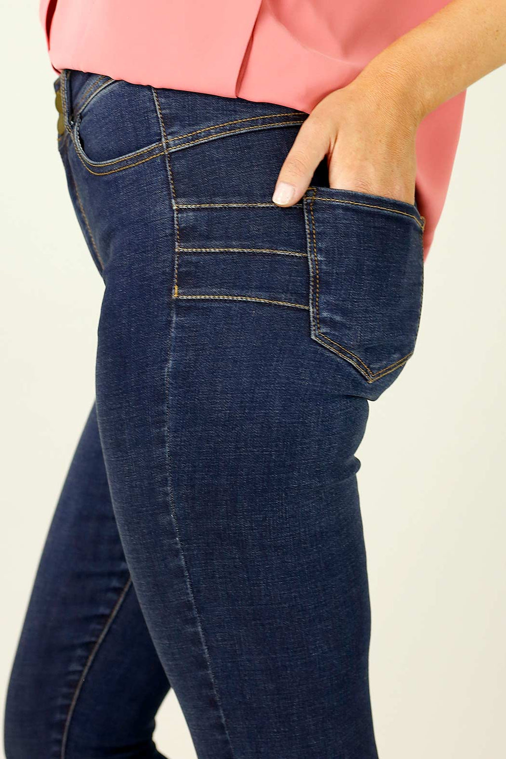 Ink Raw Hem Booty Lift Jean - FINAL SALE