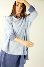 Light Blue Eyelash Knit Overtop