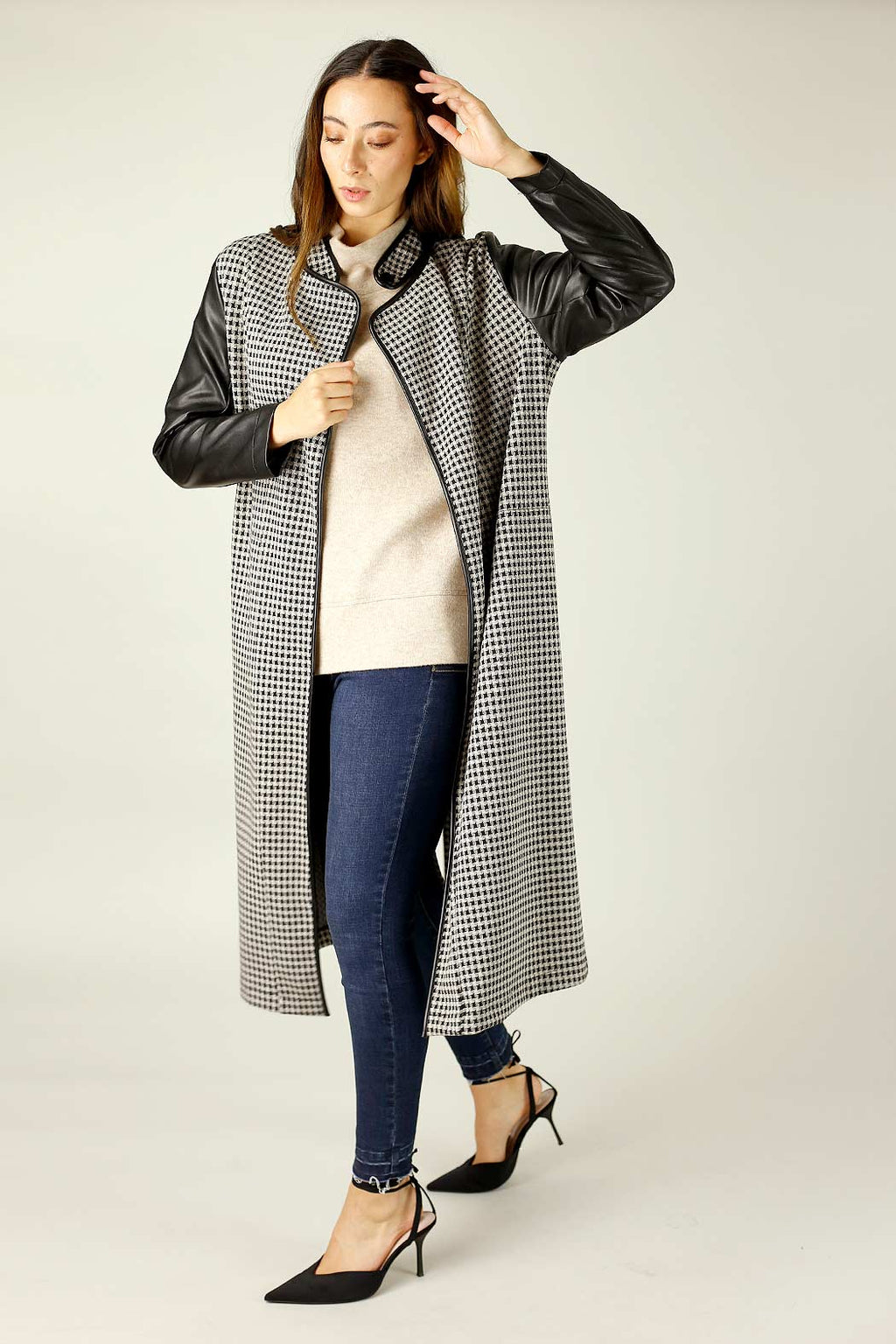 Herringbone Ponte Queens Coat - SALE