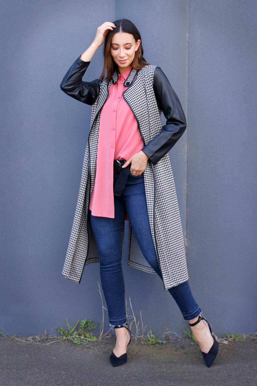 Herringbone Ponte Queens Coat - SALE