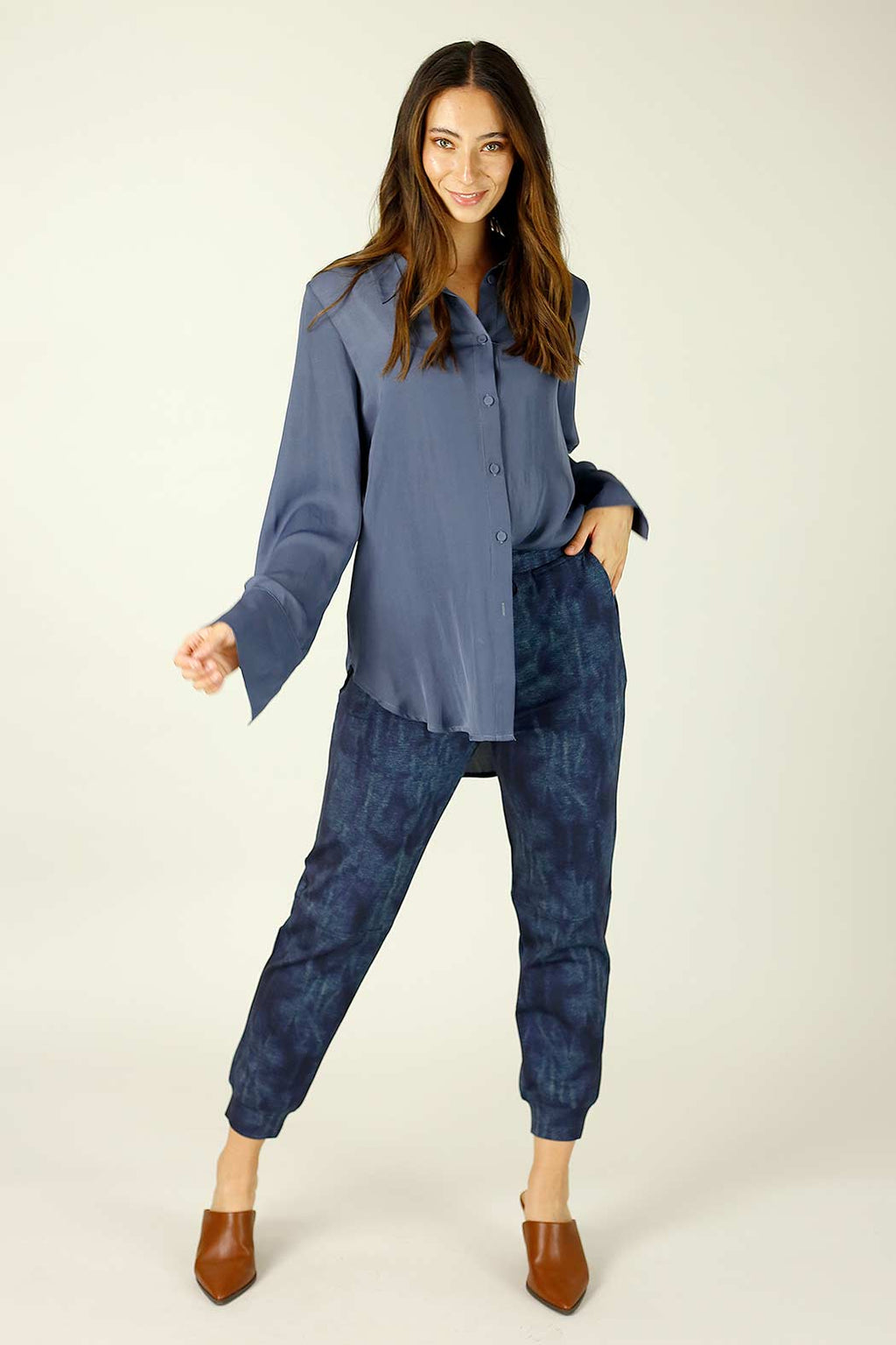 Chambray Seta Boyfriend Shirt - SALE